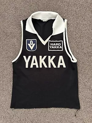 RARE COLLINGWOOD MAGPIES VINTAGE 1970’s VFL TRAINING JUMPER GUERNSEY YAKKA • $202.50