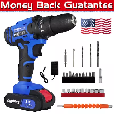 21V Cordless Drill Electric Screwdriver Wireless Power Driver 25+1 High Torque • $31.98