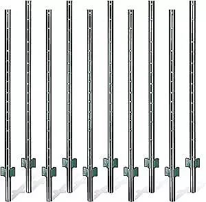  3 Feet Sturdy Duty Metal Fence Post Pack Of 10 U Post For Fencing Green 3 FT • $67.20