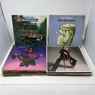 Lot Of 25 Vintage LP Vinyl Records - Cat Stevens Southside Johnny Grace Slick • $50