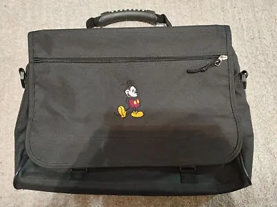 Disney Store Mickey Mouse Black Crossbody Messenger Laptop Bag And Checkbook  • $24.99