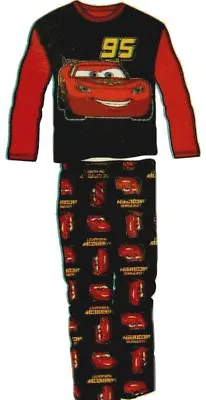 Disney Cars Lightning McQueen Kids Size 4 New Flannel Sleepwear Boys Pajamas Set • $28.99