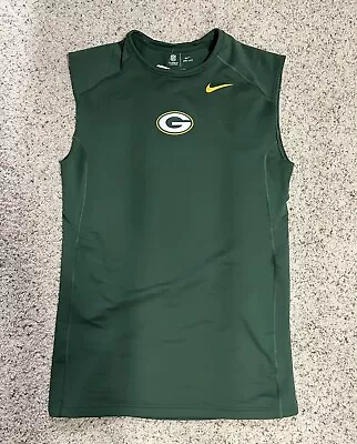 Green Bay Packers Game Worn SLEEVELESS Shirt Team Issued 3XL Nike NFL GREEN • $34.99