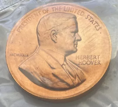 Herbert Hoover U.S. Mint Presidential Bronze Peace Medal 34mm Sealed • $5.95