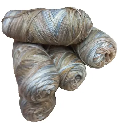 £5 • Buy Clearance Wool Knitting Crochet Yarn  Aran 5 Rolls = 700g Variegated Colours