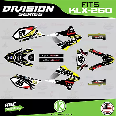 $79.99 • Buy Graphics Kit For Kawasaki KLX250 (2008-2020) KLX 250 Division Series - Red
