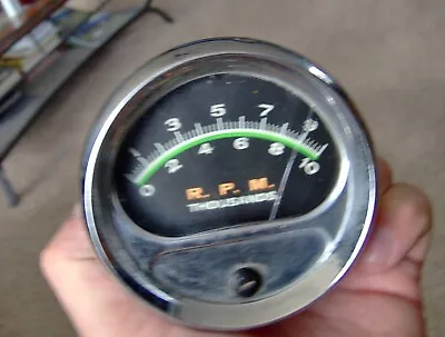 Vintage 1970s SUN Electric Corporation RE-108 Green Line Tach Tachometer Gasser • $75