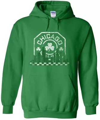 Irish Chicago Police City Skyline Pullover Hoodie • $34.99