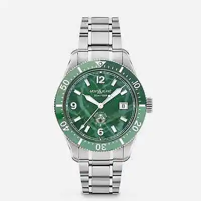 Montblanc 1858 Iced Sea Automatic Date Green Dial Watch MB129373 • $2595