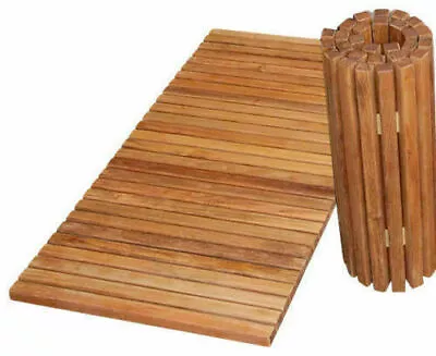 £13.90 • Buy Bamboo Duck Board Wooden Slatted Folding Bath Mat Non Slip Bathroom Shower Mat