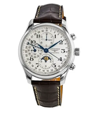 New Longines Master Collection Moonphase 42mm Silver Men's Watch L2.773.4.78.3 • $2566.80