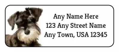 60 Miniature Schnauzer #13 Dog GLOSSY White Photo Quality Return Address Labels • $5.19