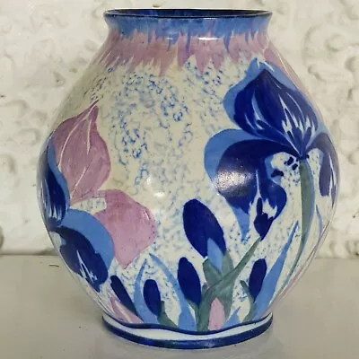 Rare Iris Vase / Pot Carlton Ware Handcraft Range Hand Painted Art Deco Era. • $85