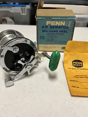 Vintage Penn Reel 113 4/0 Senator Big Game Reel Original Box Made In The USA • $80