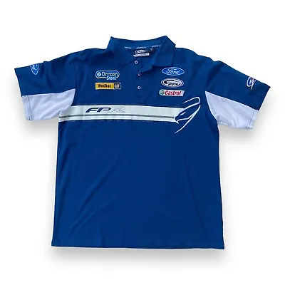 Men's Ford FPR Orrco Steele Racing Team Official Team Polo Top Shirt Size L • $26.95