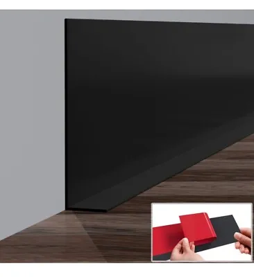 Vinyl Wall Base Baseboard Molding Trim 5” Flexible Self Adhesive Rubber - 60ft • $39.98