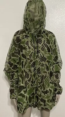 Vintage Shannon's Bug Tamer Jacket Men Made USA Camo Camoflauge Hunting Sz XL • $60