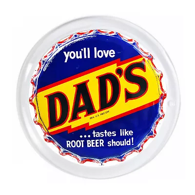 Dad's Old Fashioned Root Beer Magnet Big Round 3 Inch Diameter With Border. • $7.99