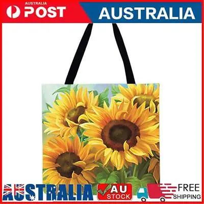 Sunflower Printed Shoulder Shopping Bag Casual Large Tote Handbag (40*40cm) • $10.79