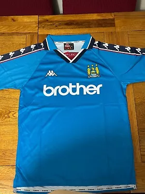 Manchester City Home Football Shirt 1997/99 Adults KAPPA • £28.99