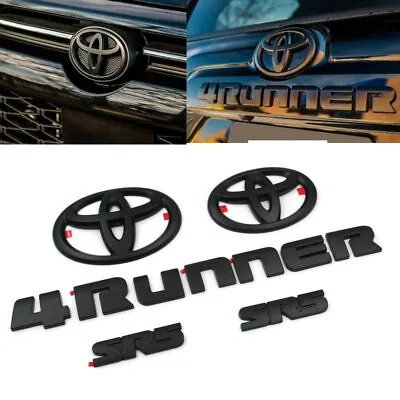 For 2014 - 2022 TOYOTA 4RUNNER SR5 MATTE BLACKOUT EMBLEM OVERLAY KIT OEM SR5 • $46.99