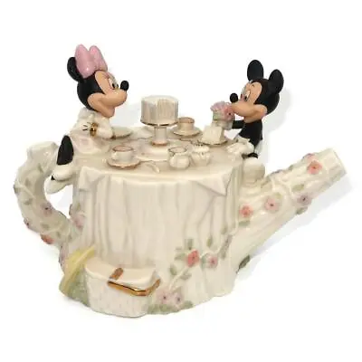 $44.99 • Buy Lenox Disney Mickey & Minnie Mouse Porcelain Teapot, REPAIRED EAR