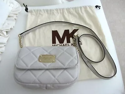 Michael Kors Womens Hamilton Quilt Vanilla Genuine Leather Crossbody Purse Nwt • $89.99