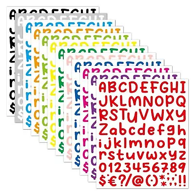 12 Sheets Alphabet Stickers 972 Vinyl Alphabet Stickers 12 Colors Self Adhesi... • $20.76