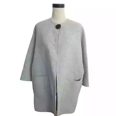 Zara Light Gray Wool Blend Overcoat Cape Small Jacket • $45