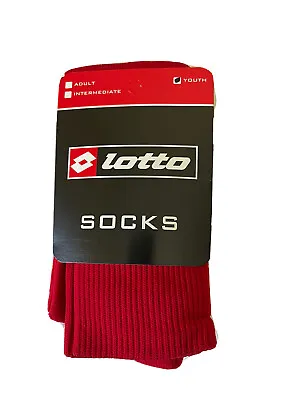 Lotto Team Sport Boys Girls Soccer Red Socks Size 6-8 • $9.99