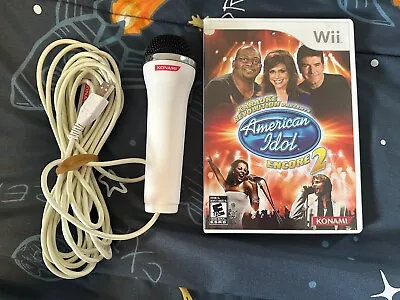 Wii Karaoke Revolution Presents American Idol Encore 2 With Konami Microphone • $18.79