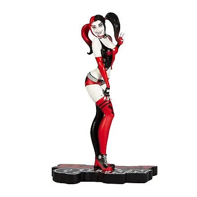 DC Direct Harley Quinn Red White & Black Statue J. Scott Campbell NIB • $106.76