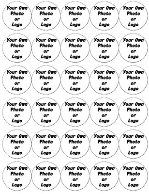 30x Edible Photo Your Image Cupcake Toppers Wafer Paper Fairy Cake Toppers Kids • £2.50