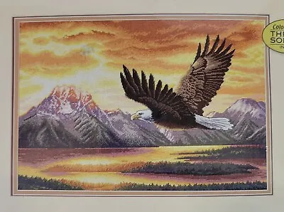 Dimensions Gold 3516 Silent Flight Counted Cross Stitch Kit Eagle Patriotic 2005 • $39.50