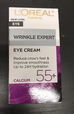 L'oreal Paris Anti Wrinkle Expert Aging 55+ Calcium Eye Cream 0.5oz (j1) • $12