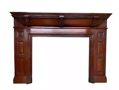 Substantial Victorian Early Edwardian Mahogany Wooden Living Room Fire Surround • £3025