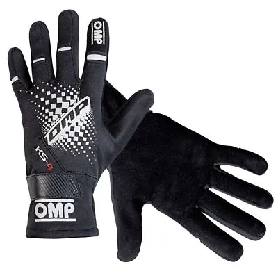 OMP Karting Gloves KS-4 BLACK Sizes XS S M L XL Kart KS4 STOCK • $47.31