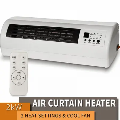 £59.99 • Buy PREMiAIR 2kw Electric Over Door Warm Air Curtain Fan Wall Heater Remote Control