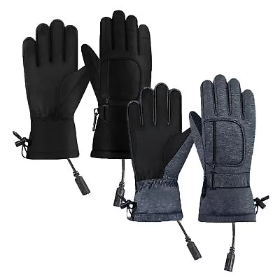 Electric USB Heated Gloves Rechargeable Touch Screen Men Motorcycle Warm Gloves • $18.50