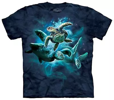 Sea Turtle Collage Blue Ocean Water T-Shirt Mountain Aquarium Animal M-3X • $33.96