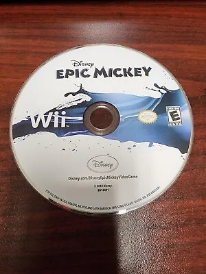 Disney Epic Mickey (Nintendo Wii 2010) NO TRACKING - DISC ONLY #A1690 • $5.35
