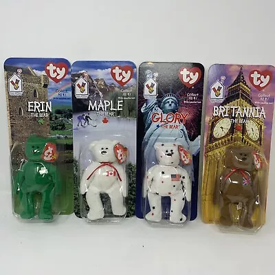 New Beanie Babies Ty Beanie Babies Mcdonalds International Bears Set Of (4)  • $16.55