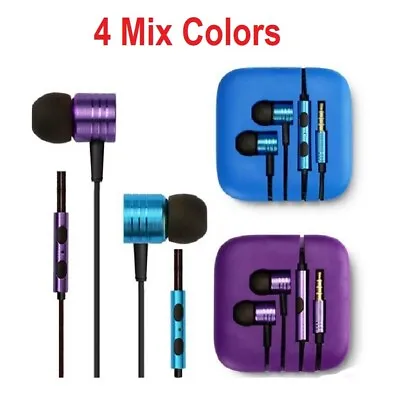 4 Pack 3.5mm Metal Headphone Universal Earphone Noise Cancelling In-Ear Headset • $12.92