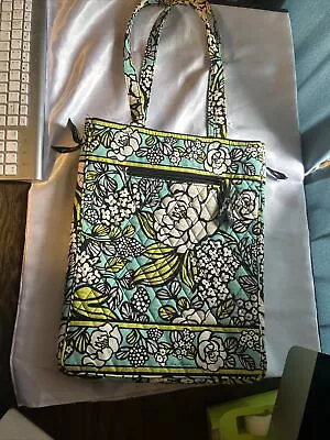 Vera Bradley Laptop Checkpoint Friendly Tote Bag Blue And Green  • $15