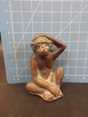 Vintage Large Bronze Monkey Sculpture  Statue • $175