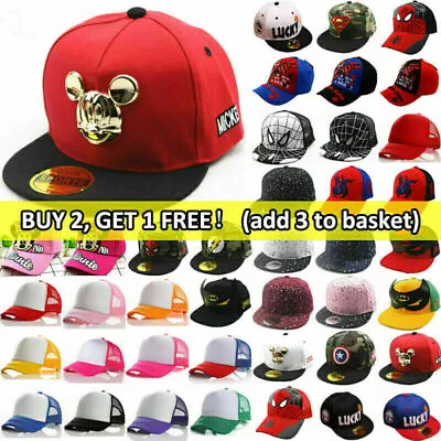 Kids Baby Boys Girls Baseball Cap Hip Hop Snapback Child Casual Sun Visor Hat... • £3.13