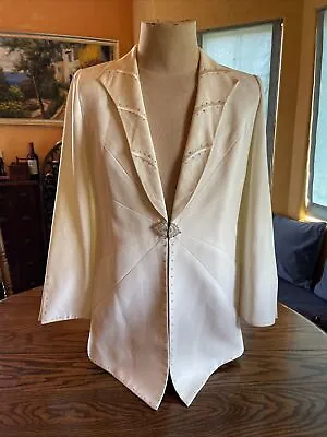 Moshita Couture White Jacket Size 12 • $120