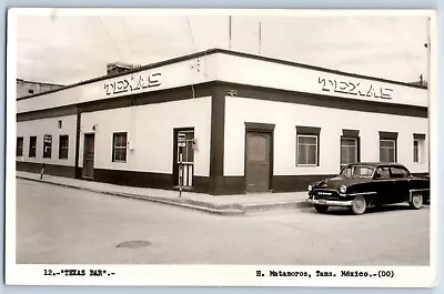 H. Matamoros Tamaulipas Mexico Postcard Texas Bar Building C1940's RPPC Photo • $29.95