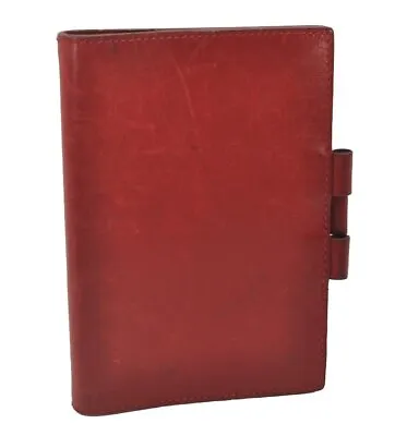 Authentic HERMES Vintage Agenda GM Notebook Cover Day Planner Leather Red 3345I • $133