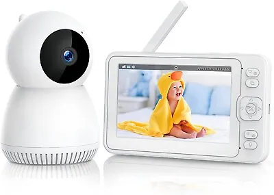 Baby Monitor 5'' Dual Zoom Screen Video Camera 350 Pan 110 TiltNight Vision X • £84.99
